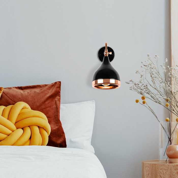 Opviq Yıldo - 7031 Lámpara de pared Negro y Cobre Opviq Yıldo - 7031 Lámpara de pared Negro y Cobre
